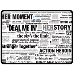 Hillary 2016 Historic Headlines Double Sided Fleece Blanket (large)  by blueamerica