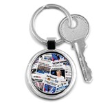 Hillary 2016 Historic Newspaper Collage Key Chains (Round)  Front