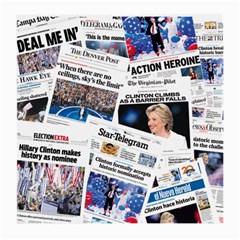 Hillary 2016 Historic Newspaper Collage Medium Glasses Cloth (2-side) by blueamerica