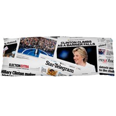 Hillary 2016 Historic Newspaper Collage Body Pillow Case (dakimakura) by blueamerica