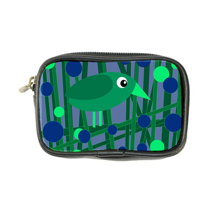 Green and blue bird Coin Purse