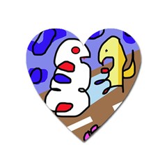 Abstract Comic Heart Magnet by Valentinaart