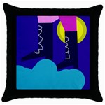 Walking on the clouds  Throw Pillow Case (Black) Front