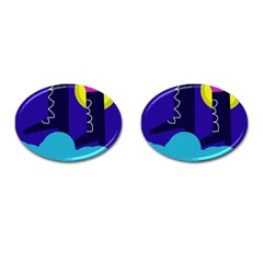 Walking On The Clouds  Cufflinks (oval) by Valentinaart