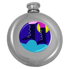 Walking On The Clouds  Round Hip Flask (5 Oz) by Valentinaart