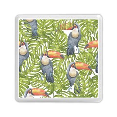 Tropical Print Leaves Birds Toucans Toucan Large Print Memory Card Reader (square)  by CraftyLittleNodes