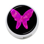 Purple butterfly 4-Port USB Hub (Two Sides)  Front