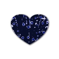 Blue Dream Rubber Coaster (heart)  by Valentinaart