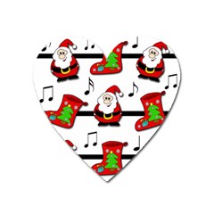 Christmas Song Heart Magnet by Valentinaart