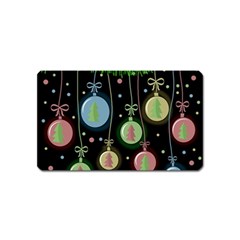 Christmas Balls - Pastel Magnet (name Card) by Valentinaart