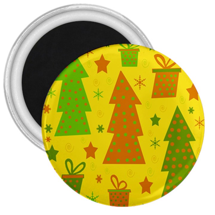 Christmas design - yellow 3  Magnets