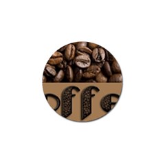 Funny Coffee Beans Brown Typography Golf Ball Marker by yoursparklingshop