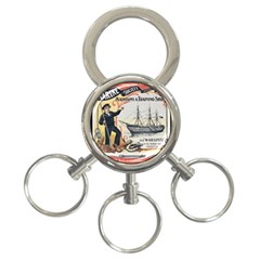 Vintage Advertisement British Navy Marine Typography 3-ring Key Chains by yoursparklingshop