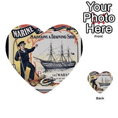 Vintage Advertisement British Navy Marine Typography Multi-purpose Cards (heart)  by yoursparklingshop