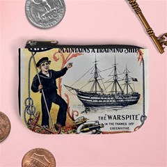 Vintage Advertisement British Navy Marine Typography Mini Coin Purses by yoursparklingshop