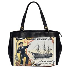 Vintage Advertisement British Navy Marine Typography Office Handbags (2 Sides)  by yoursparklingshop