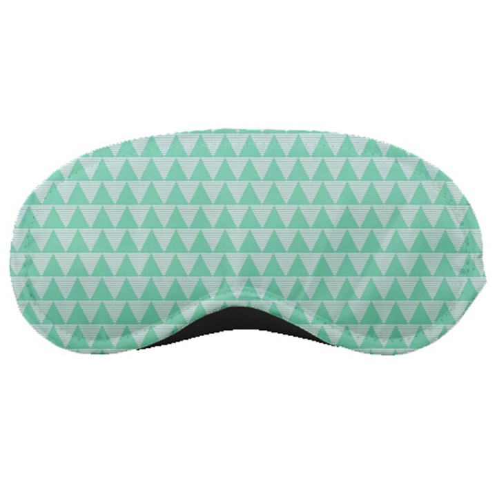 Mint color triangle pattern Sleeping Masks