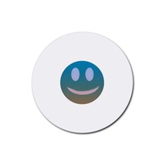 Smiley Rubber Coaster (round)  by picsaspassion