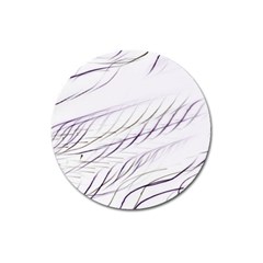 Lilac Stripes Magnet 3  (round) by picsaspassion