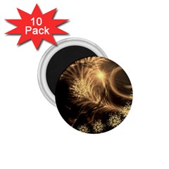 Golden Feather And Ball Decoration 1 75  Magnets (10 Pack)  by picsaspassion