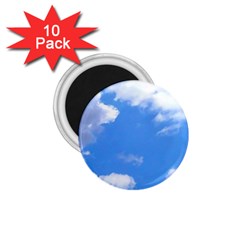 Summer Clouds And Blue Sky 1 75  Magnets (10 Pack)  by picsaspassion