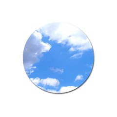 Summer Clouds And Blue Sky Magnet 3  (round) by picsaspassion