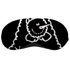 Funny Snowball Doodle Black White Sleeping Masks by yoursparklingshop