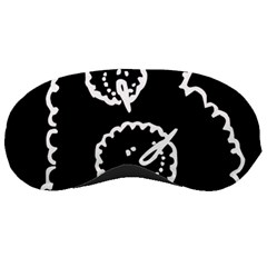 Funny Black And White Doodle Snowballs Sleeping Masks by yoursparklingshop