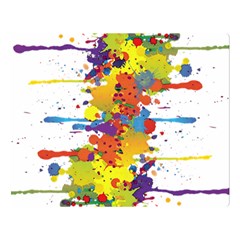 Crazy Multicolored Double Running Splashes Double Sided Flano Blanket (large)  by EDDArt