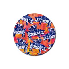 Little Flying Pigs Rubber Round Coaster (4 Pack)  by DanaeStudio