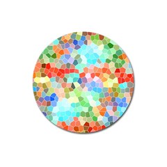 Colorful Mosaic  Magnet 3  (round) by designworld65