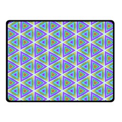 Colorful Retro Geometric Pattern Fleece Blanket (small) by DanaeStudio