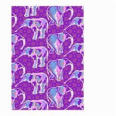 Cute Violet Elephants Pattern Small Garden Flag (two Sides) by DanaeStudio