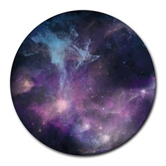 Blue Galaxy  Round Mousepads by DanaeStudio