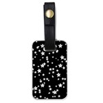 Black And White Starry Pattern Luggage Tags (One Side)  Front