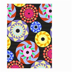 Colorful Retro Circular Pattern Small Garden Flag (two Sides) by DanaeStudio