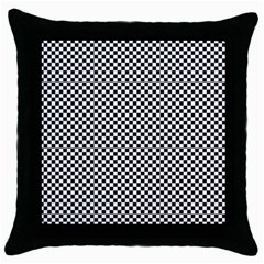 Sports Racing Chess Squares Black White Throw Pillow Case (black) by EDDArt