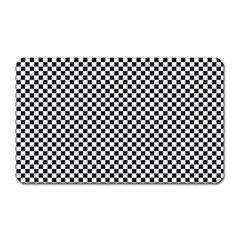 Sports Racing Chess Squares Black White Magnet (rectangular) by EDDArt