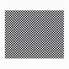 Sports Racing Chess Squares Black White Small Glasses Cloth (2-side) by EDDArt