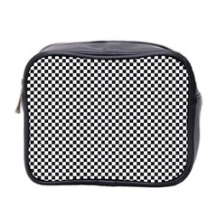 Sports Racing Chess Squares Black White Mini Toiletries Bag 2-side by EDDArt