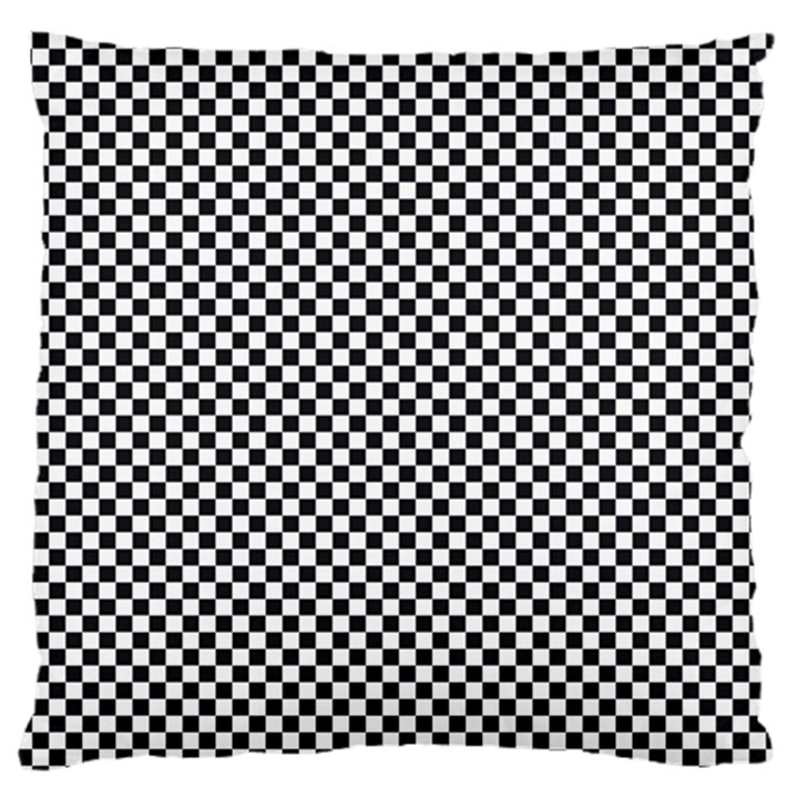 Sports Racing Chess Squares Black White Large Cushion Case (Two Sides)