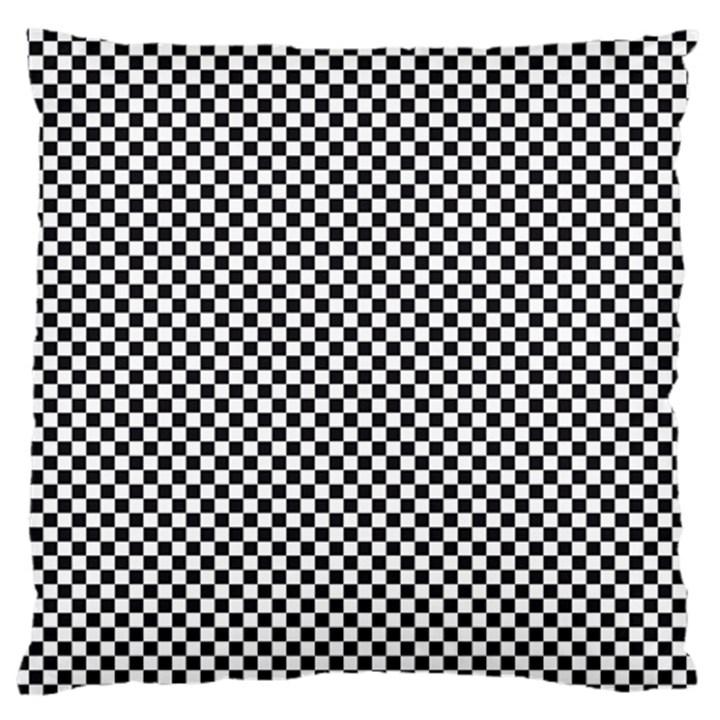 Sports Racing Chess Squares Black White Large Flano Cushion Case (One Side)