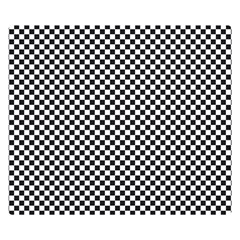 Sports Racing Chess Squares Black White Double Sided Flano Blanket (small)  by EDDArt