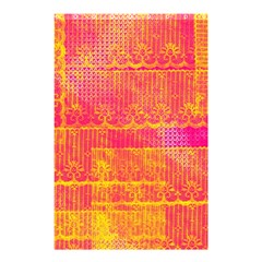 Yello And Magenta Lace Texture Shower Curtain 48  X 72  (small)  by DanaeStudio