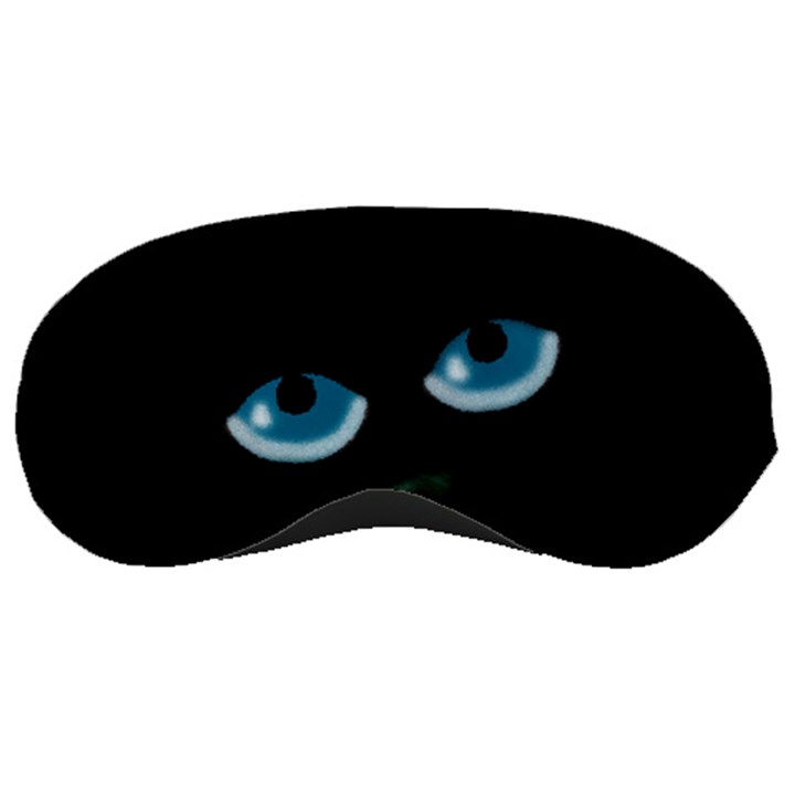 Halloween - black cat - blue eyes Sleeping Masks