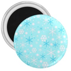 Blue Xmas Pattern 3  Magnets by Valentinaart