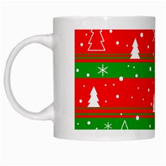 Xmas Pattern White Mugs by Valentinaart