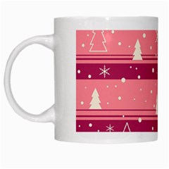 Pink Xmas White Mugs by Valentinaart