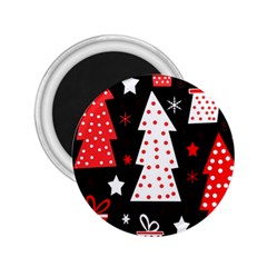 Red Playful Xmas 2 25  Magnets by Valentinaart