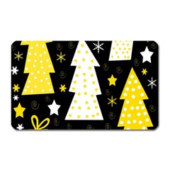 Yellow Playful Xmas Magnet (rectangular) by Valentinaart